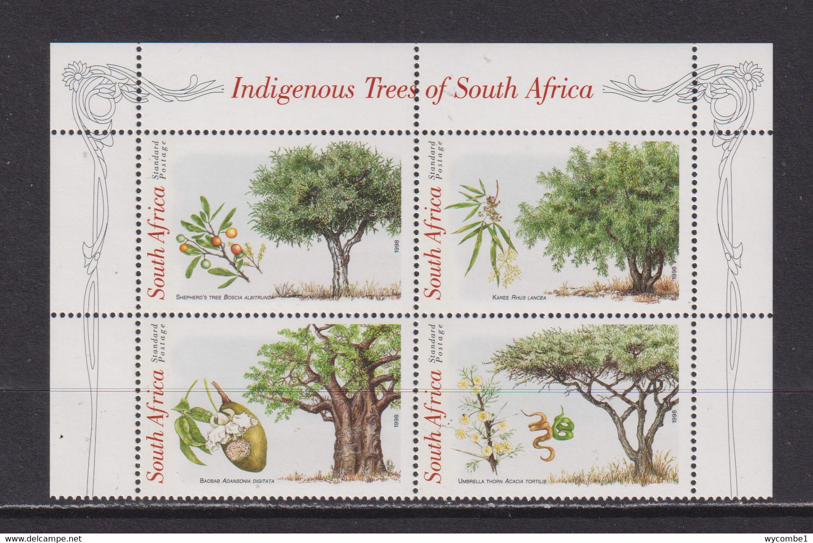 SOUTH AFRICA - 1998 Trees Set Never Hinged Mint - Unused Stamps