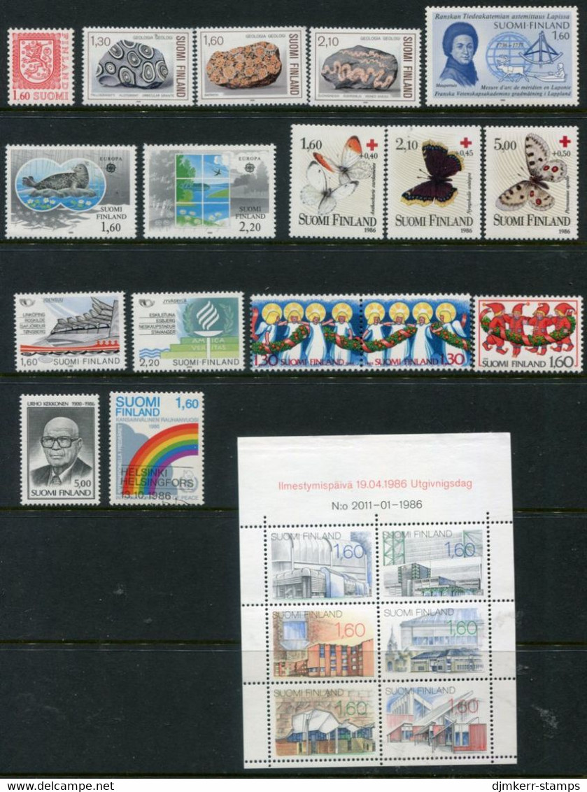 FINLAND 1986 Complete Issues MNH / **.  Michel 981-1007, Block 2 - Nuevos