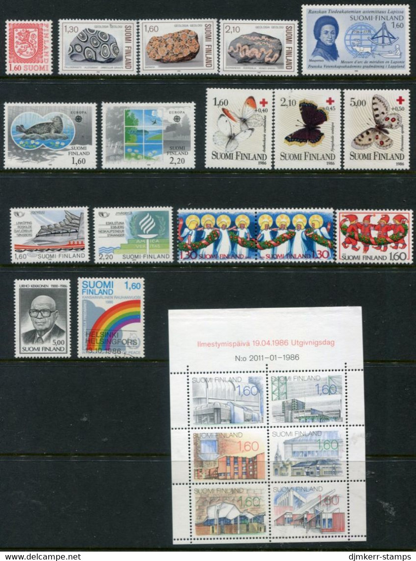 FINLAND 1986 Complete Issues MNH / **.  Michel 981-1007, Block 2 - Ongebruikt