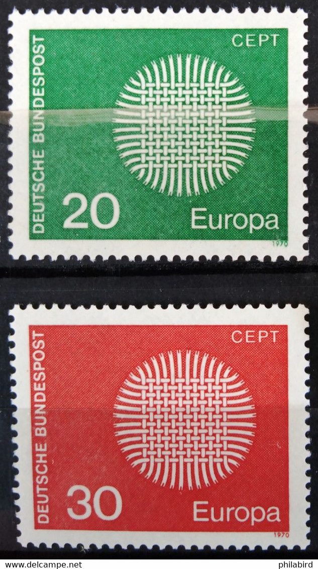 EUROPA 1970 - ALLEMAGNE                   N° 483/484                       NEUF** - 1970