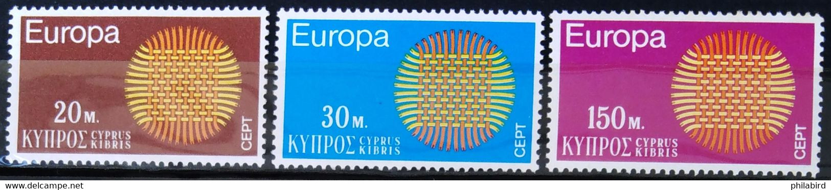 EUROPA 1970 - CHYPRE                   N° 324/326                     NEUF** - 1970
