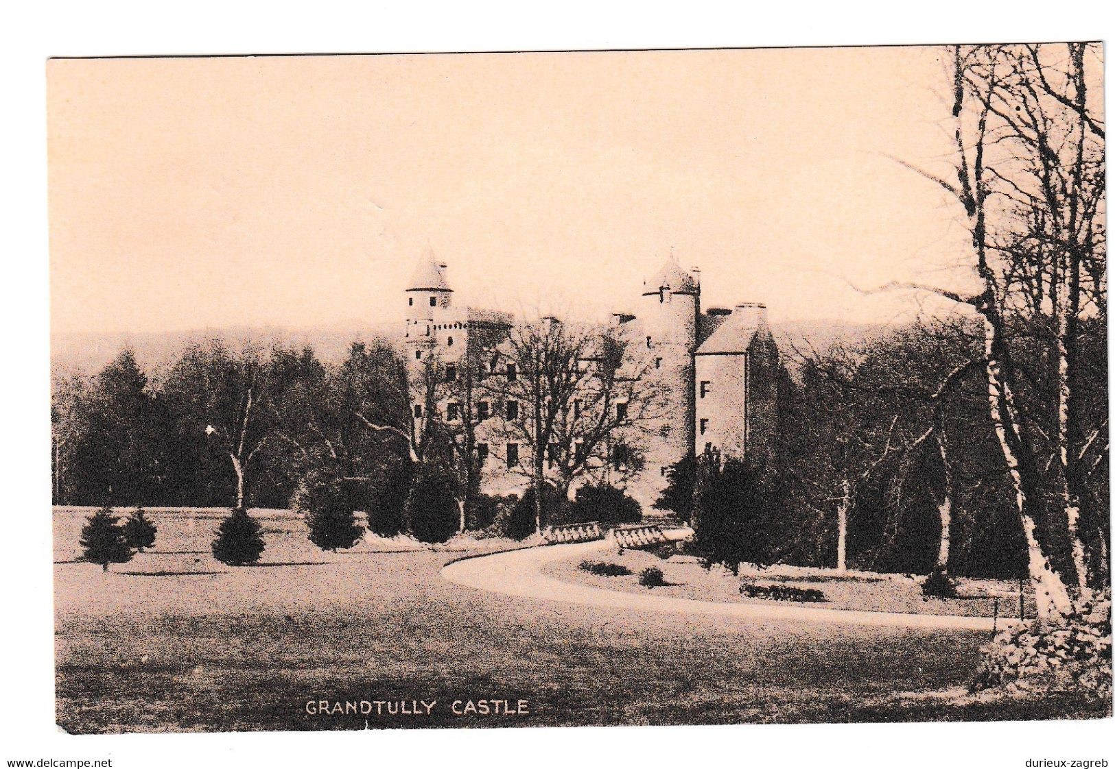 Grandtully Castle Old Postcard Posted 1930 To Zagreb B220510 - Perthshire