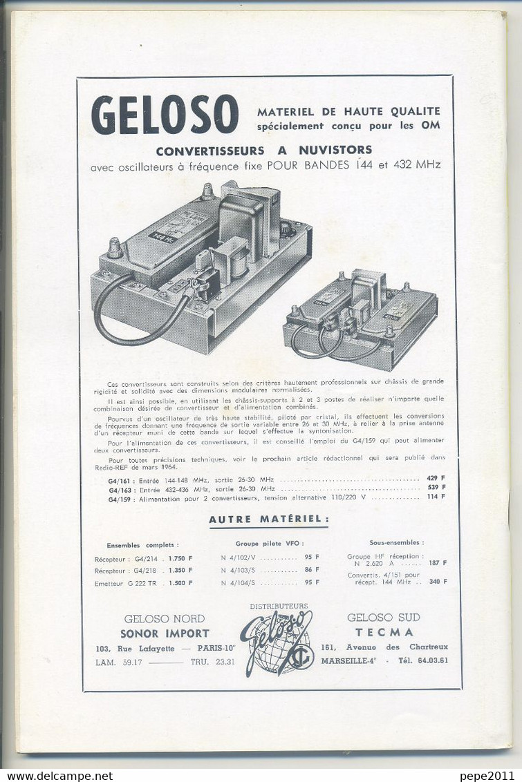 Revue Illustrée Mensuelle RADIO REF - Revue Des Ondes Courtes - N° 2 - 1964 - Audio-Visual