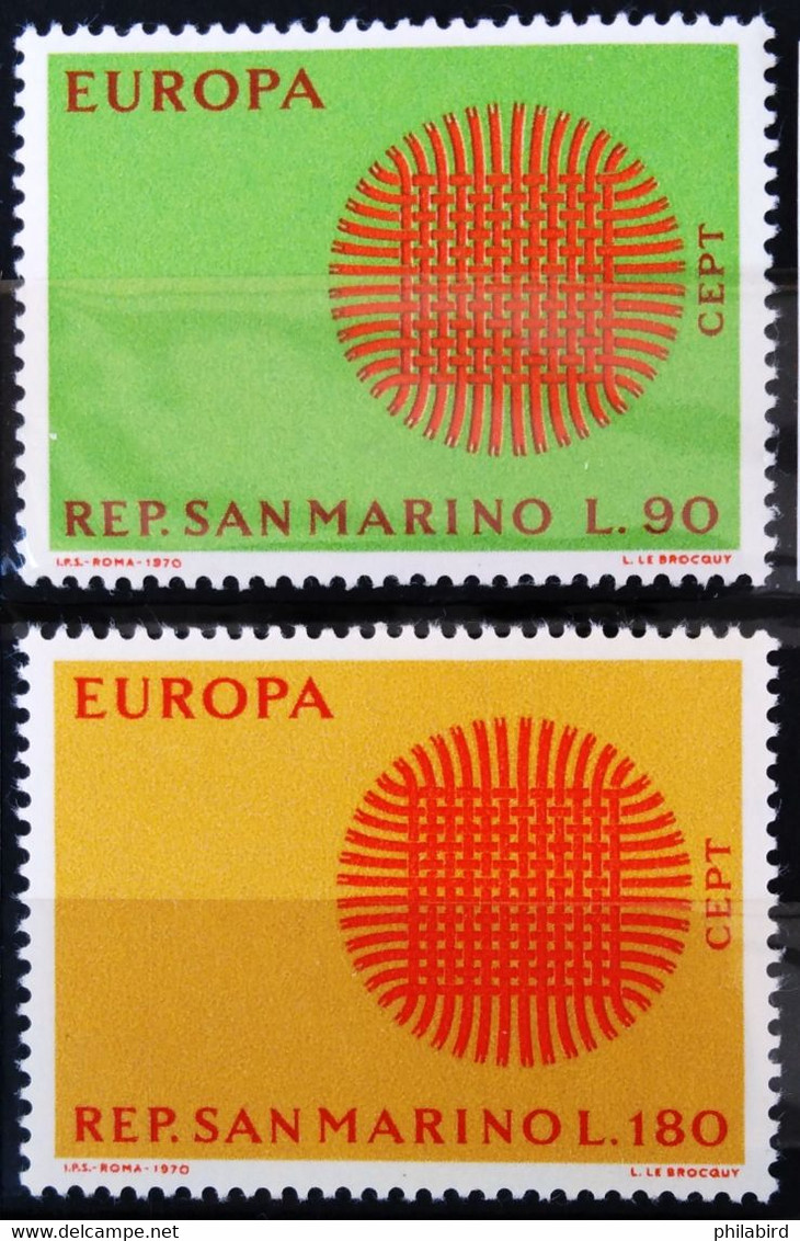 EUROPA 1970 - SAINT MARIN                  N° 762/763                     NEUF** - 1970