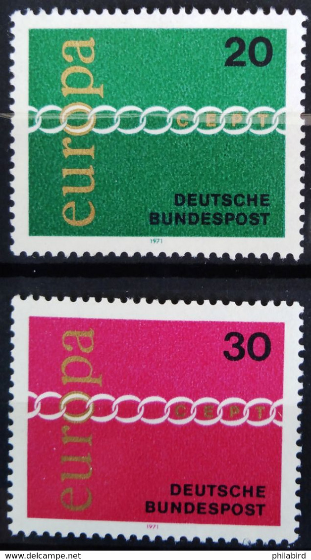 EUROPA 1971 - ALLEMAGNE                  N° 538/539                     NEUF* - 1971