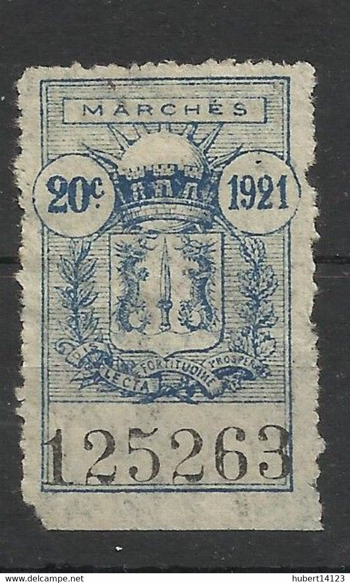 Indochine Vietnam Timbre Fiscal Marché 1921 - FISCAUX - POSTAL REVENUE - Other & Unclassified