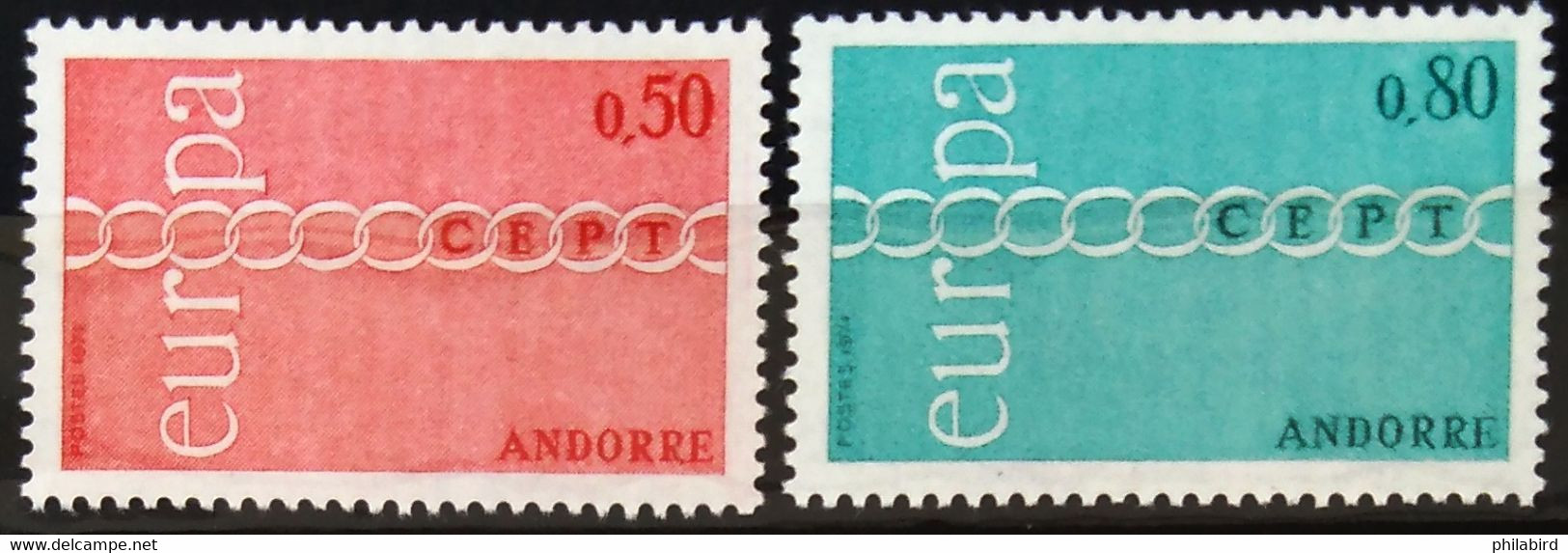 EUROPA 1971 - ANDORRE FRANCAIS                  N° 5212/213                     NEUF** - 1971