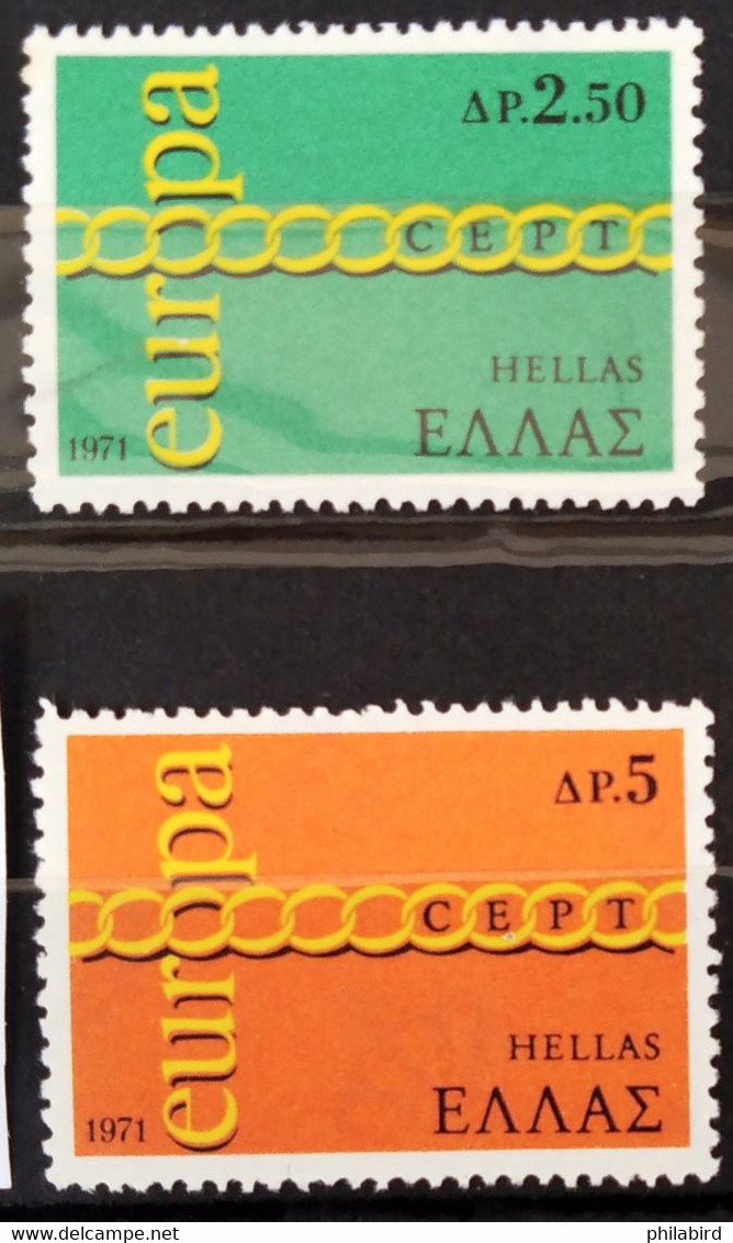 EUROPA 1971 - GRECE                  N° 1052/1053                    NEUF** - 1971