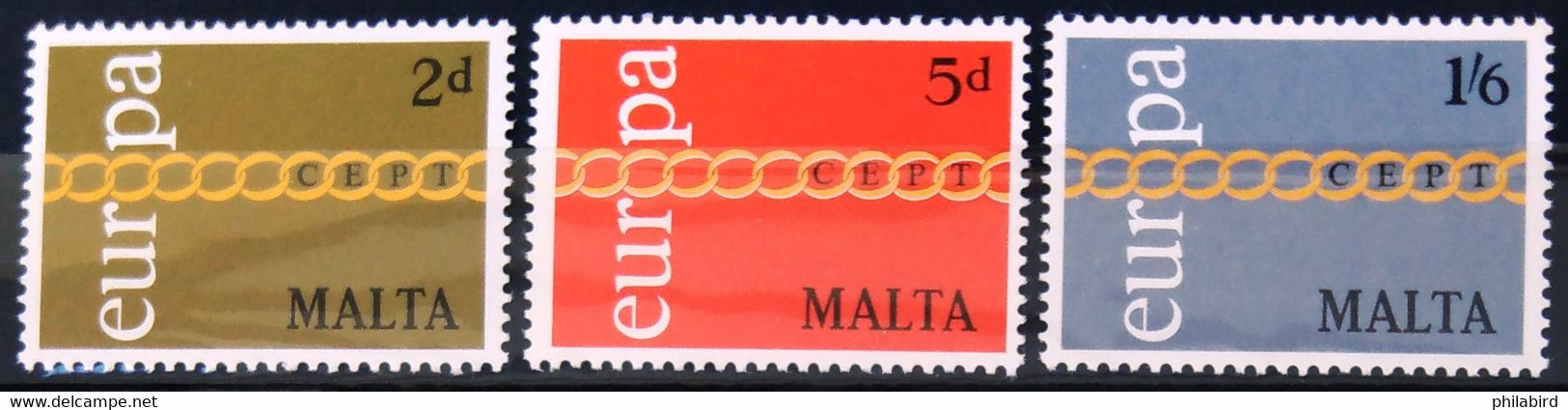 EUROPA 1971 - MALTE                  N° 424/426                    NEUF** - 1971