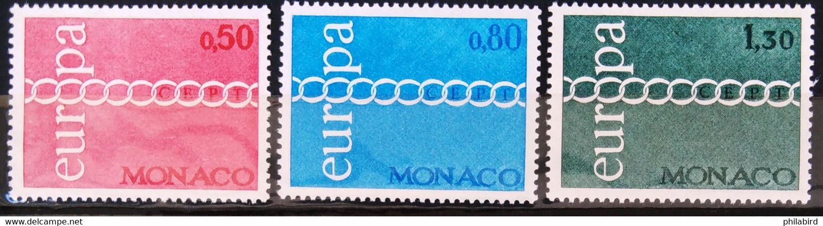 EUROPA 1971 - MONACO                  N° 863/865                    NEUF** - 1971