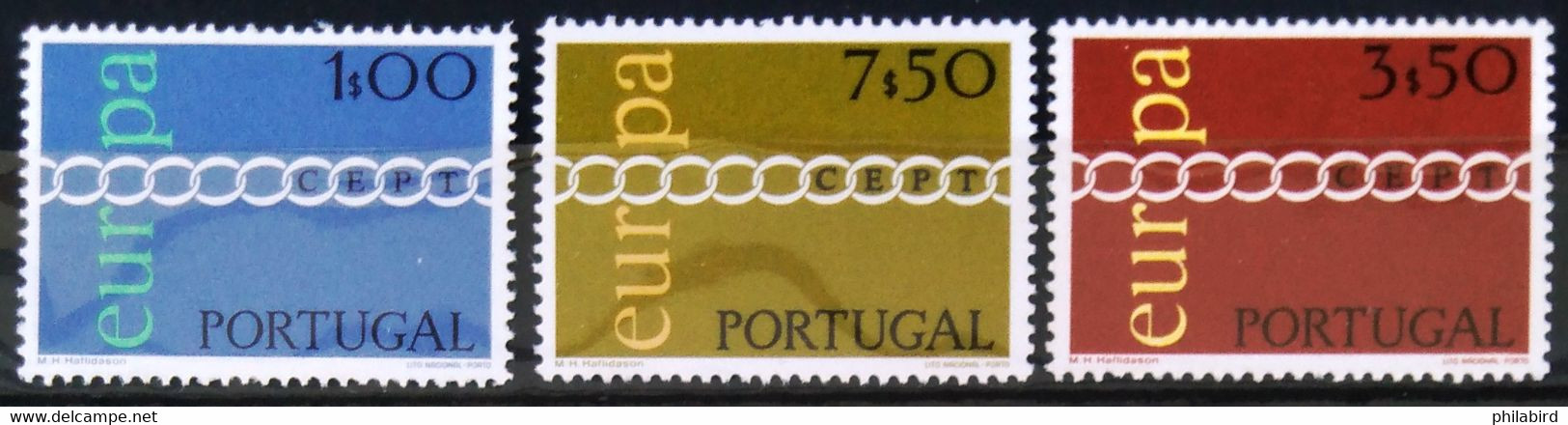 EUROPA 1971 - PORTUGAL                  N° 1107/1109                    NEUF** - 1971