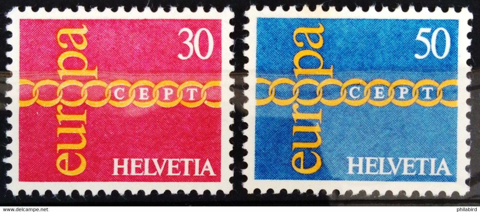 EUROPA 1971 - SUISSE                  N° 882/883                    NEUF** - 1971
