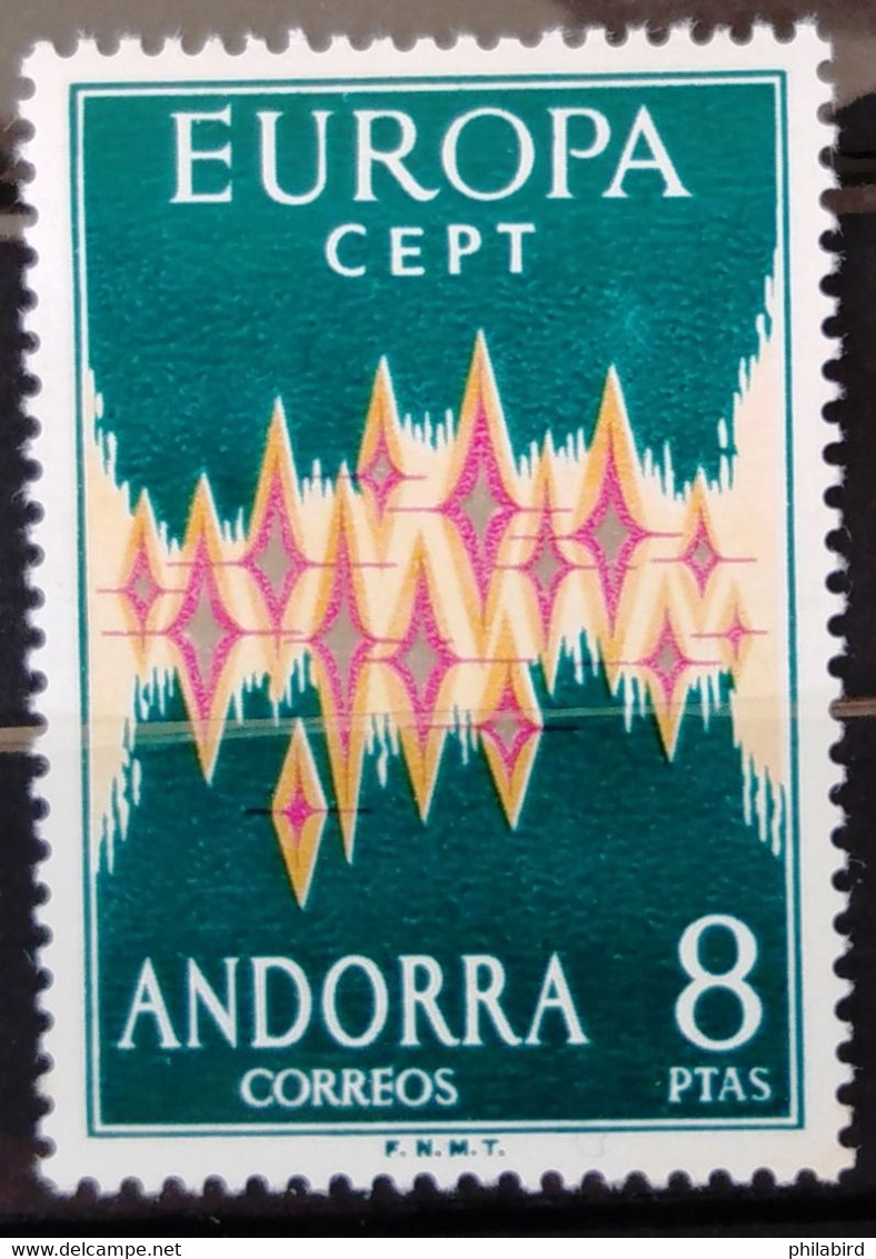 EUROPA 1972 - ANDORRE ESPAGNOL                  N° 64 A                    NEUF** - 1972