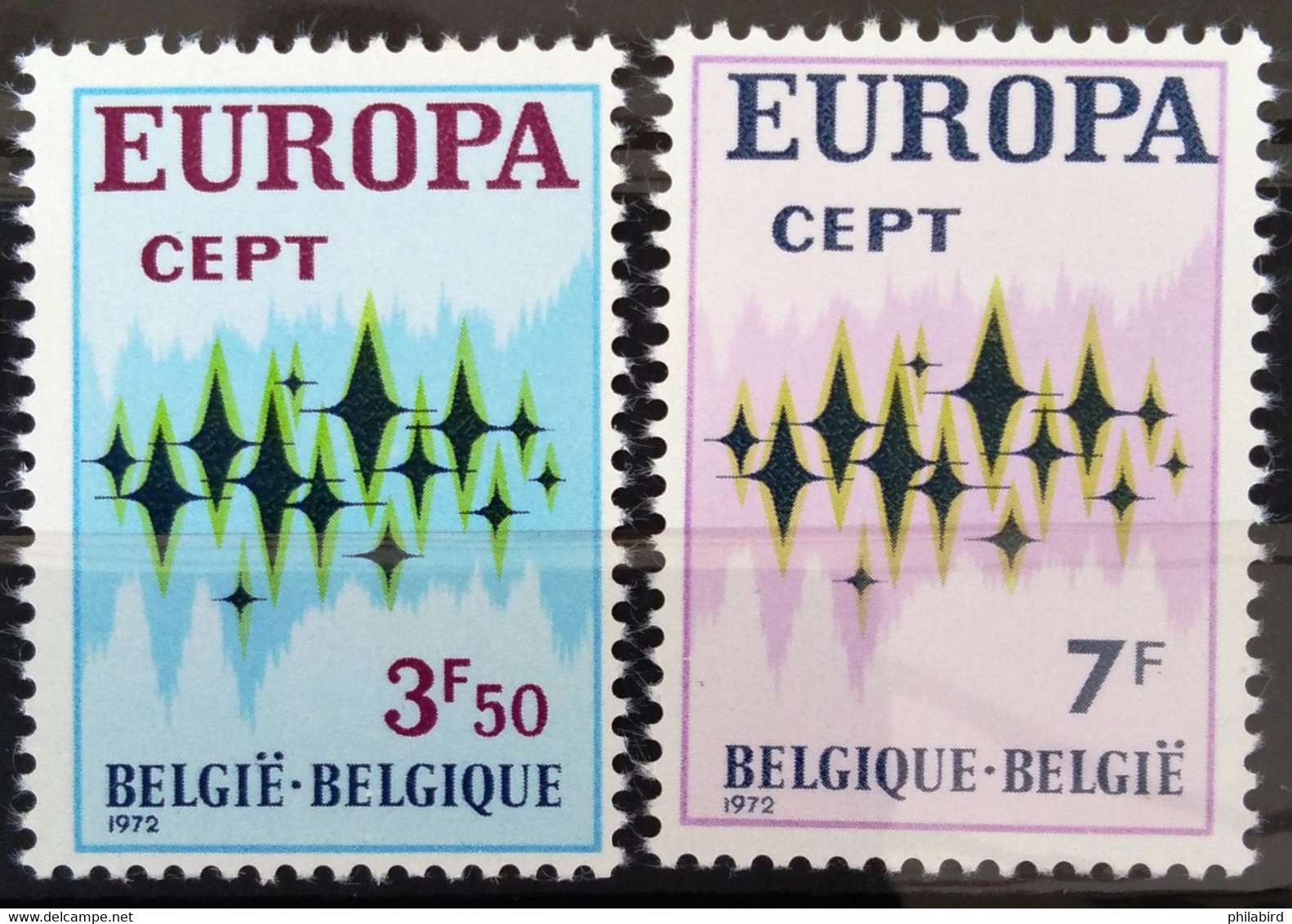 EUROPA 1972 - BELGIQUE                  N° 1623/1624                   NEUF** - 1972