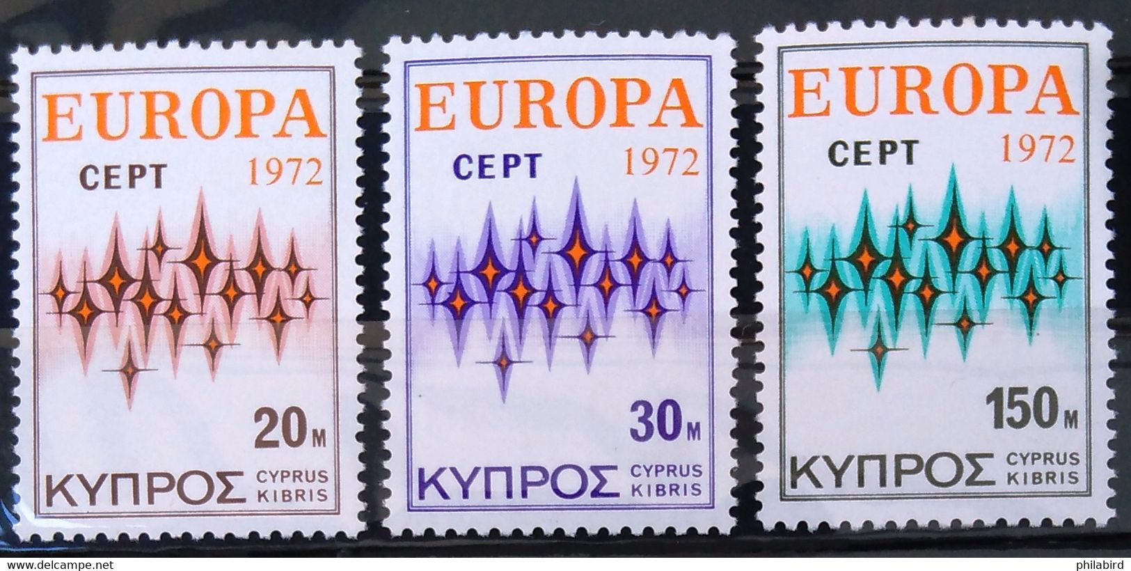 EUROPA 1972 - CHYPRE                  N° 366/368                   NEUF** - 1972