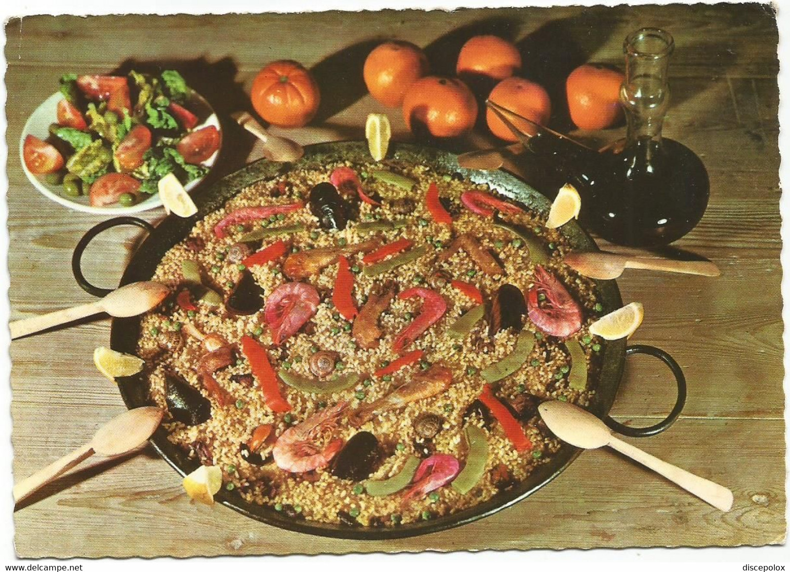 AB4796 Ricetta Ricette - Paella Valenciana - Valencia / Viaggiata 1963 - Recettes (cuisine)