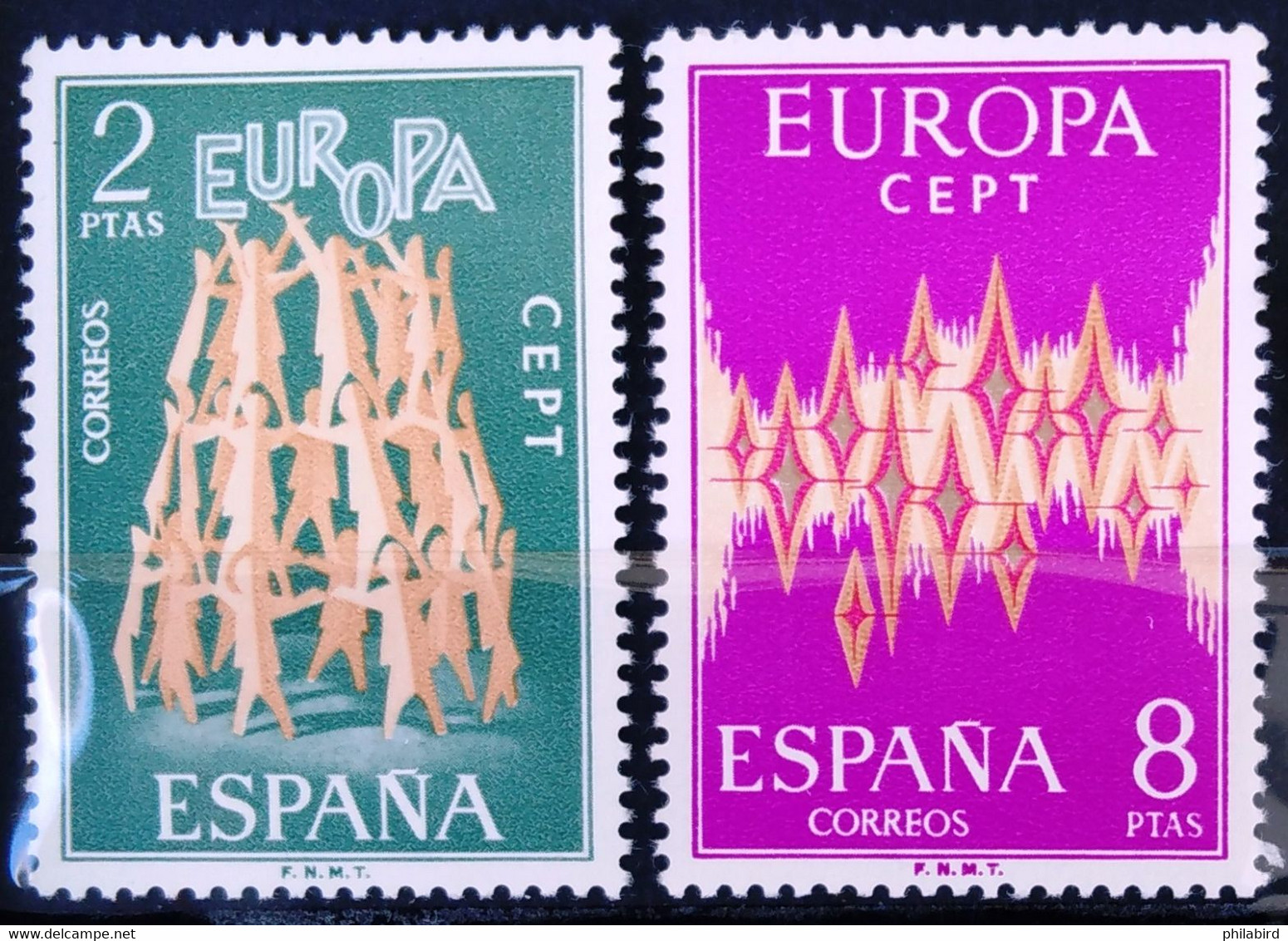 EUROPA 1972 - ESPAGNE                  N° 1744/1745                   NEUF** - 1972