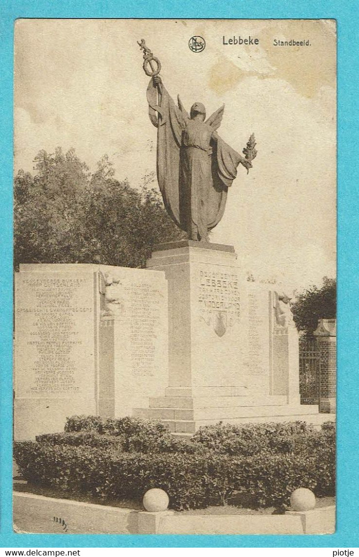 * Lebbeke (Oost Vlaanderen) * (Nels, Uitg Gezusters Tirez) Standbeeld, Statue, Monument, Mémorial, Guerre - Lebbeke