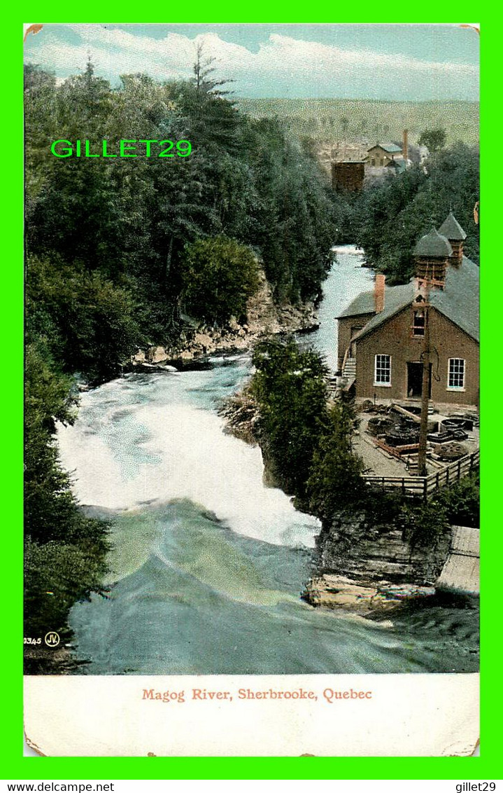 SHERBROOKE, QUÉBEC - MAGOG RIVER - MOORE CARPET FACTORY - TRAVEL IN 1906 - VALENTINES SERIES - - Sherbrooke