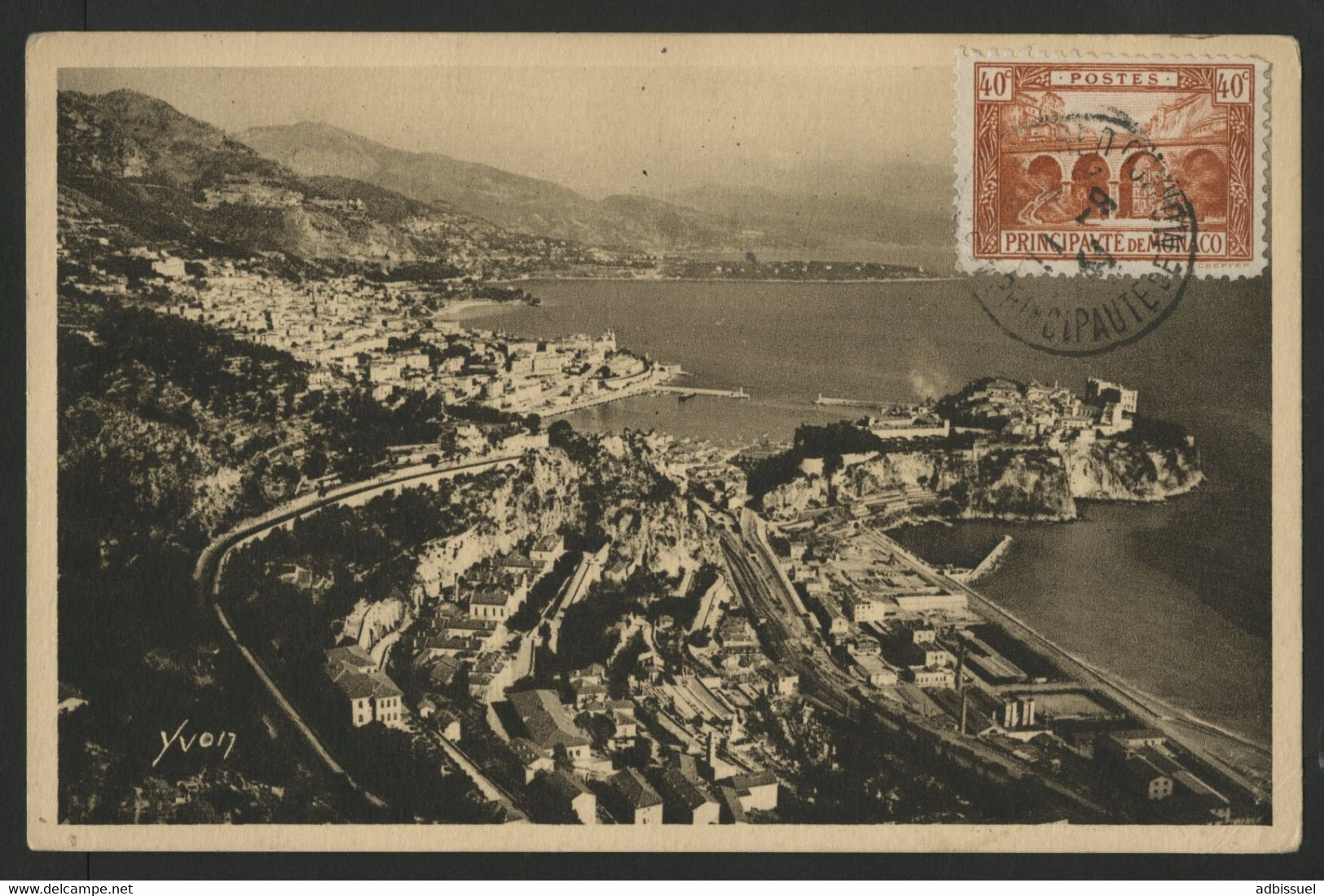 N° 57 Obl. Montecarlo En 1934 Au Recto D'une CP Pour La France  Voir Description - Brieven En Documenten