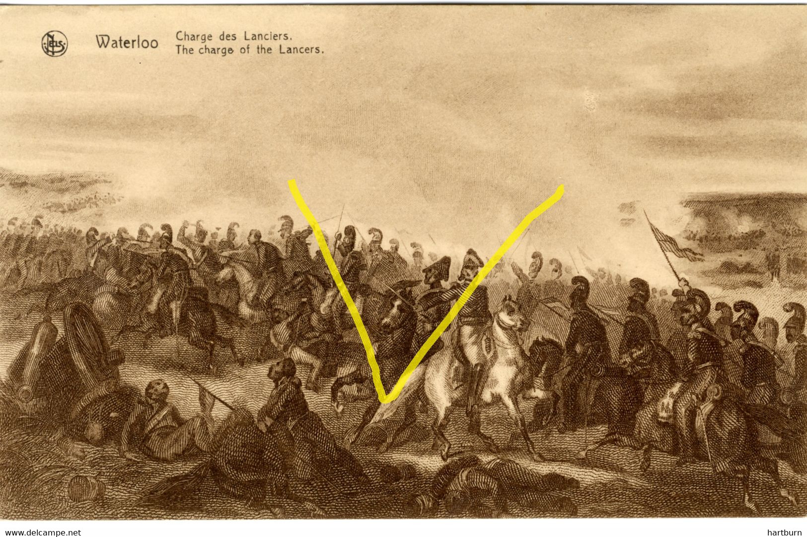♥️  Panorama de la bataille de Waterloo (Batteries anglaises devant la brigade Colin Halkett) (DOOS.12)