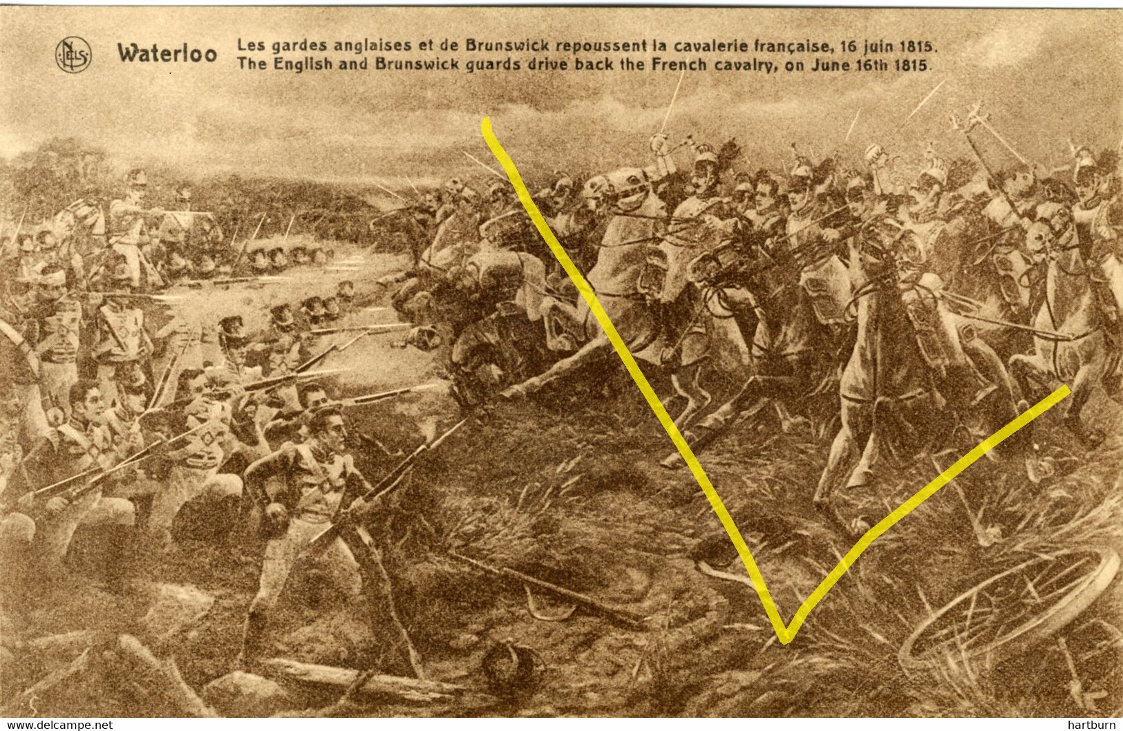 ♥️  Panorama de la bataille de Waterloo (Batteries anglaises devant la brigade Colin Halkett) (DOOS.12)