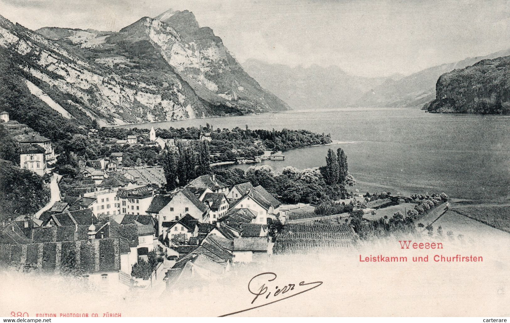 SUISSE,SCHWEIZ,SVIZZERA,SWITZERLAND,HELVETIA,SWISS ,SAINT GAL,SAINT GALLEN,WEESEN,1900,SEE GASTER - San Gallo