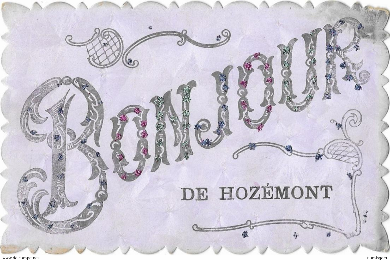BONJOUR DE HOZÉMONT  ( Cp: Avec Brillants ) - Grâce-Hollogne
