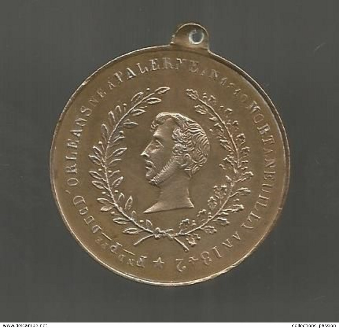 JC, Médaille, DUC D'ORLEANS , La France Lui Donne La Palme.....,1842 ,, 16.5 Gr , Dia. 40 Mm , Frais Fr 1.85 E - Royaux / De Noblesse