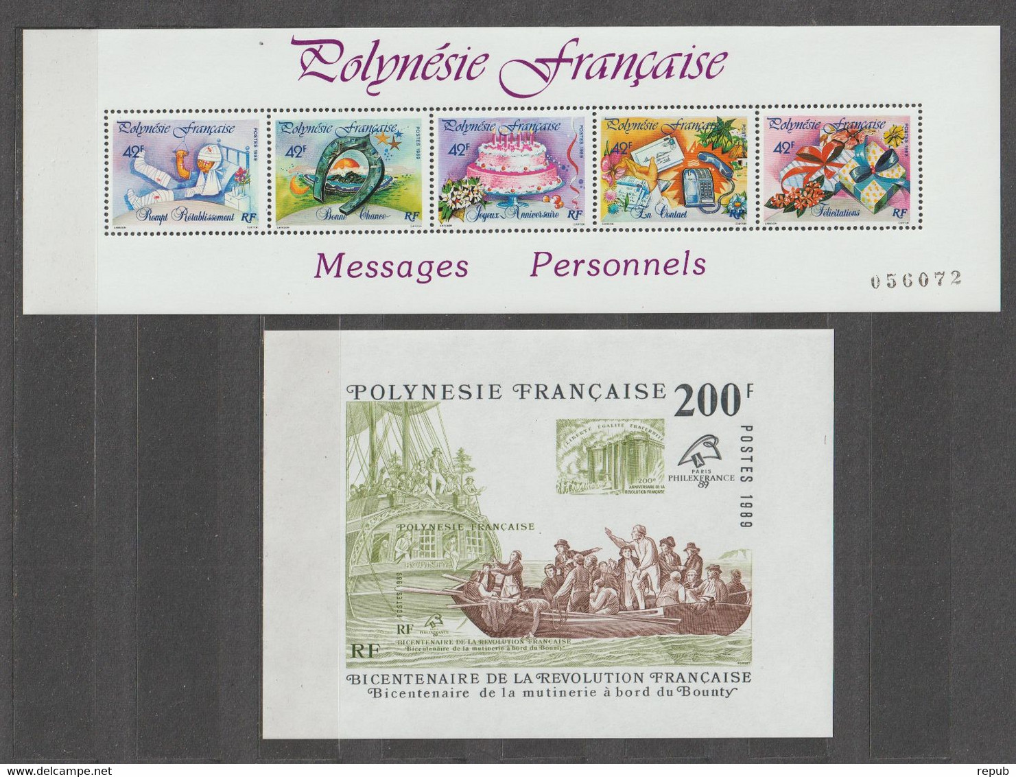 Polynésie Année Complète 1989, 324 à 349, 26 Val + BF 15 ** MNH - Komplette Jahrgänge