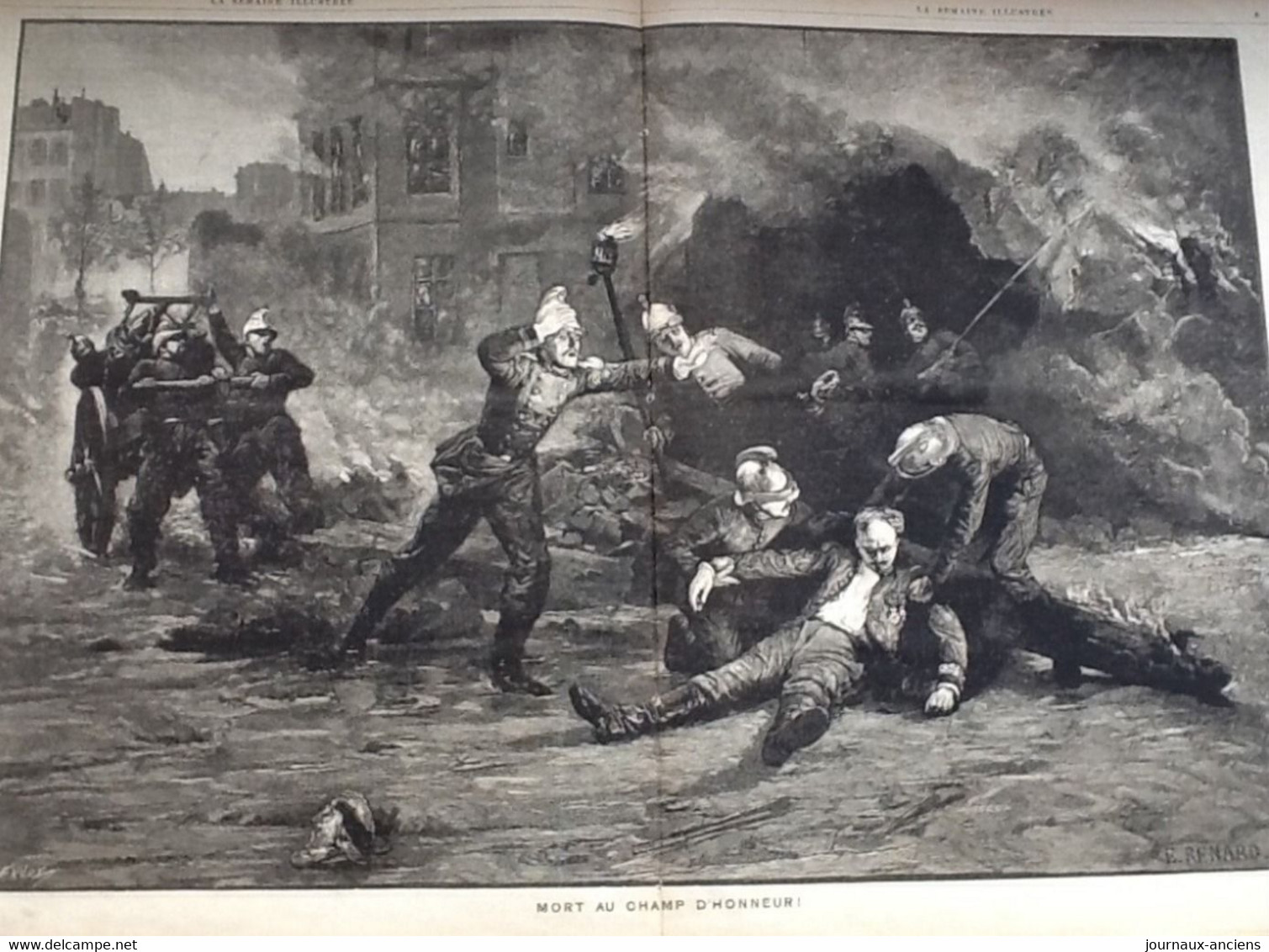 1889 Journal N° 1 - LA SEMAINE ILLUSTRÉE - POMPIERS " MORT AUX CHAMP D'HONNEUR " - ATCHINOFF - Zeitungen - Vor 1800