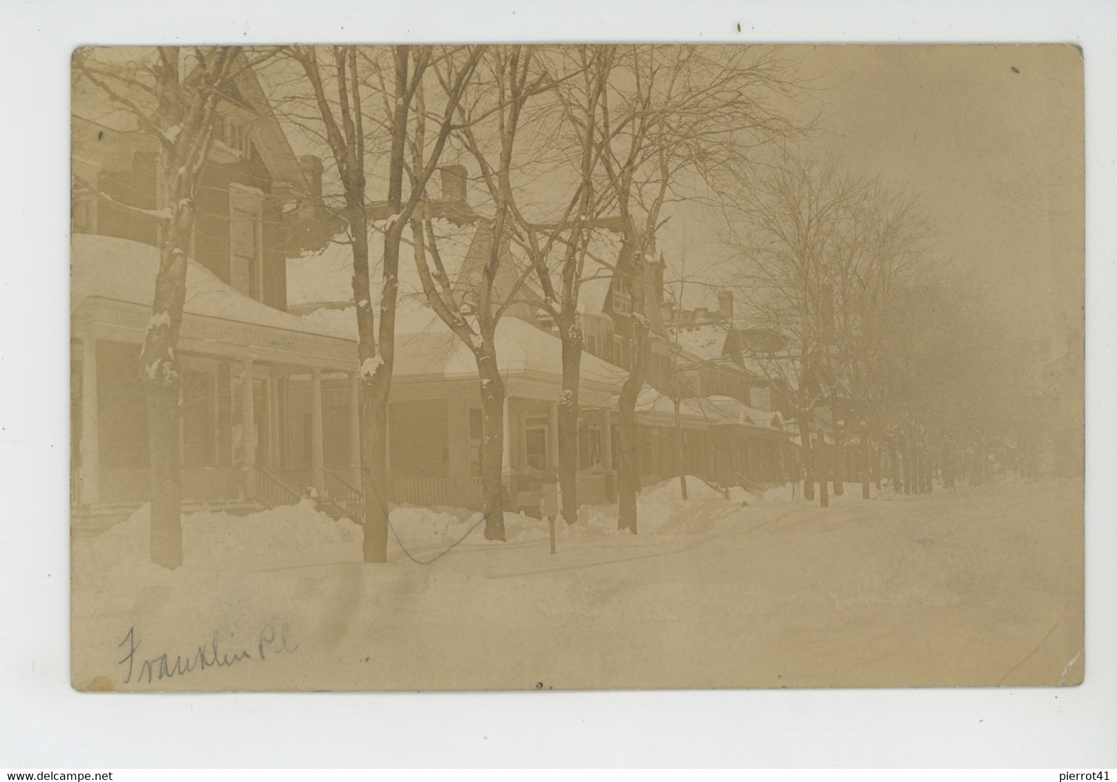 U.S.A - INDIANA - SOUTH BEND - Carte Photo Montrant Une Rue Sous La Neige Début XXème - Photo By STANSBURY - South Bend