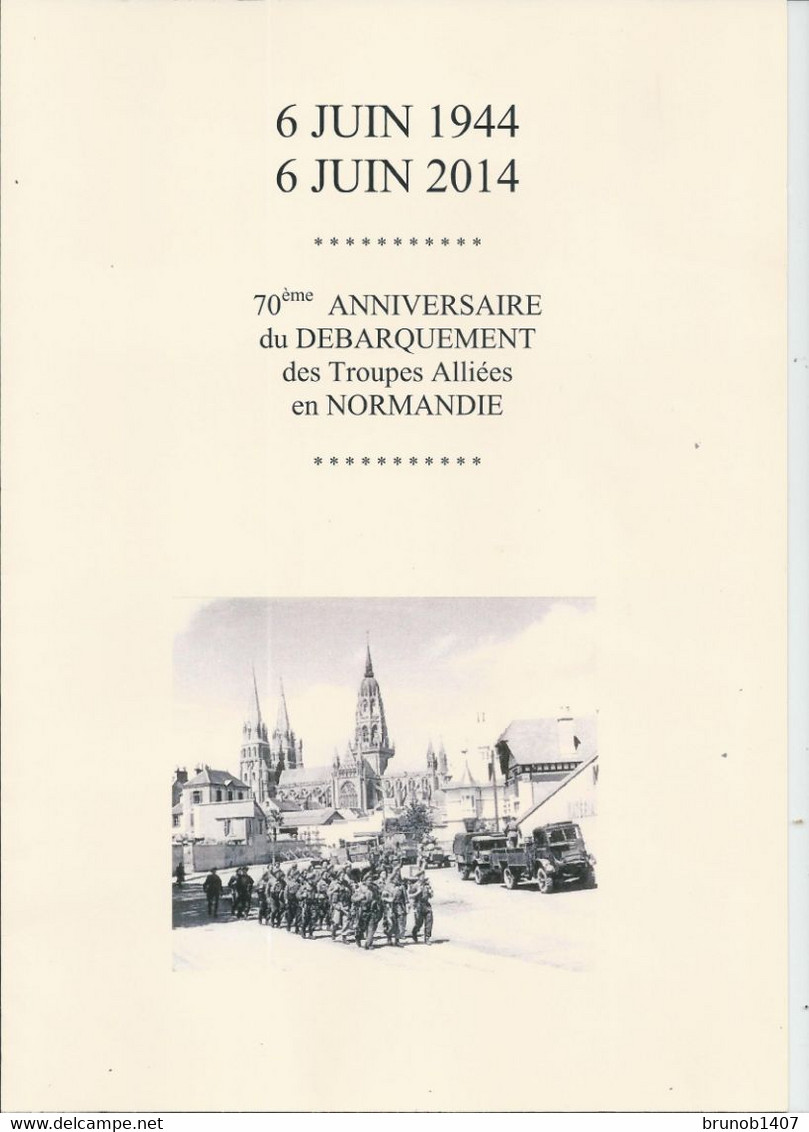 ENCART  70 Eme  ANNIVERSAIRE EN NORMANDIE  2014 - Sammlungen