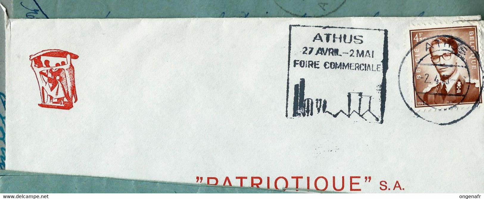 Lettre Entière   Obl.  ATHUS 02/04/63 + Flamme Foire Commerciale    ( " Lunettes " ) - Posta Rurale