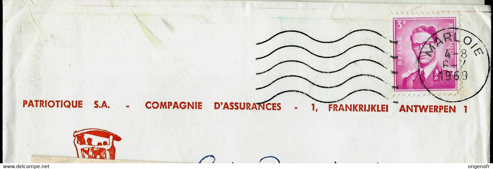 Lettre Entière   Obl.  MARLOIE 06/07/1969  ( " Lunettes " ) - Correo Rural