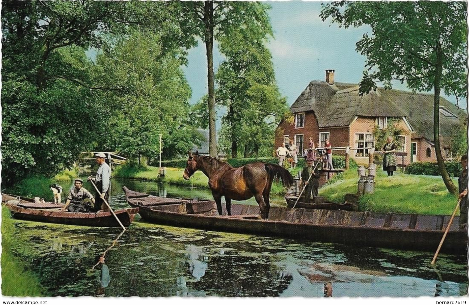 Pays Bas  -    Giethoorn  -   Vervoer Paard  Per Boot - Giethoorn