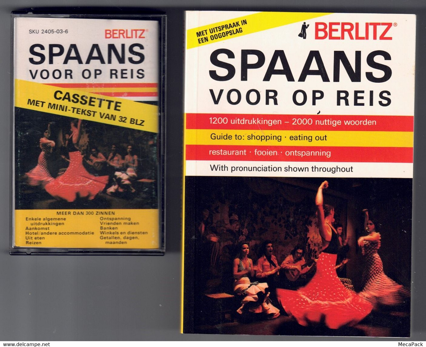 Berlitz Spaans Voor Op Reis - Boekje + Cassette - Vintage Van 1985 - Dizionari