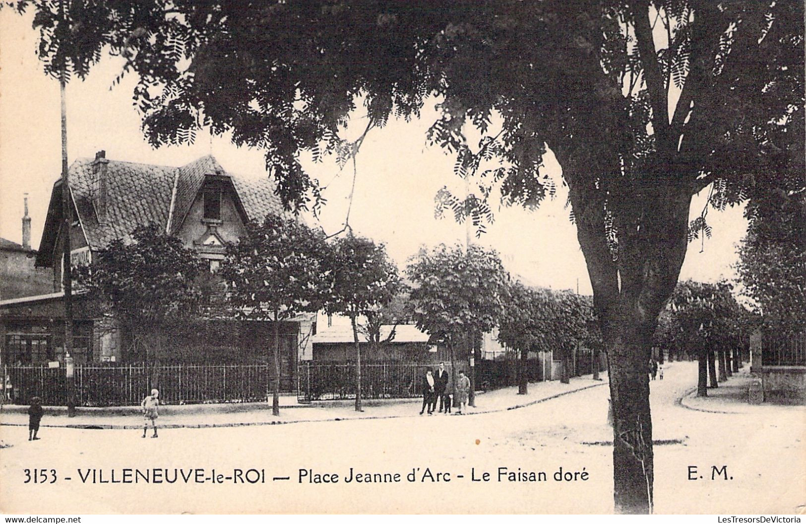 CPA Villeneuve Le Roi  - Place Jeanne D'arc - Le Faisan Doré - EM - Villeneuve Le Roi