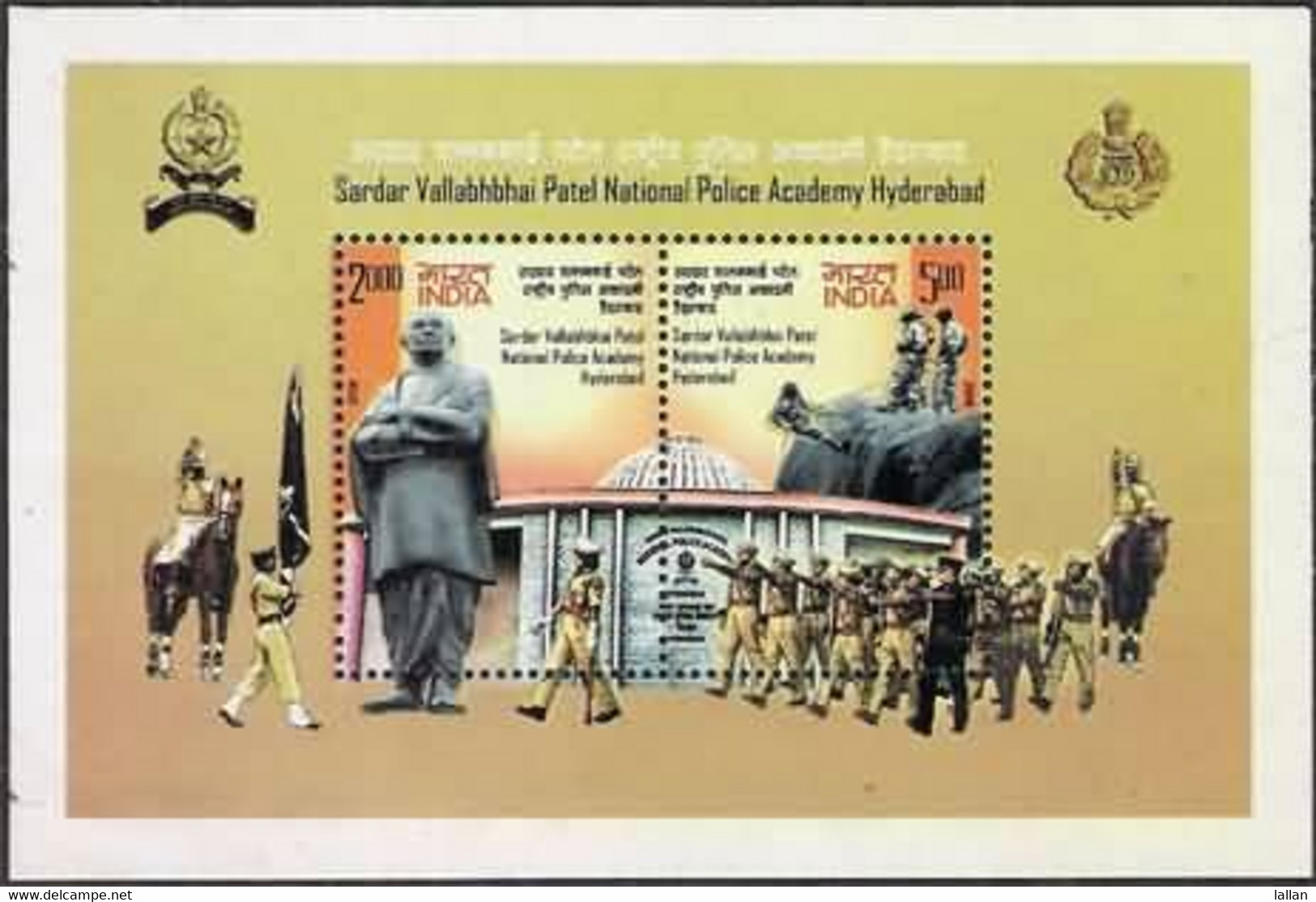 Police Academy Hydrabad, 2V MS,2008 - Unused Stamps
