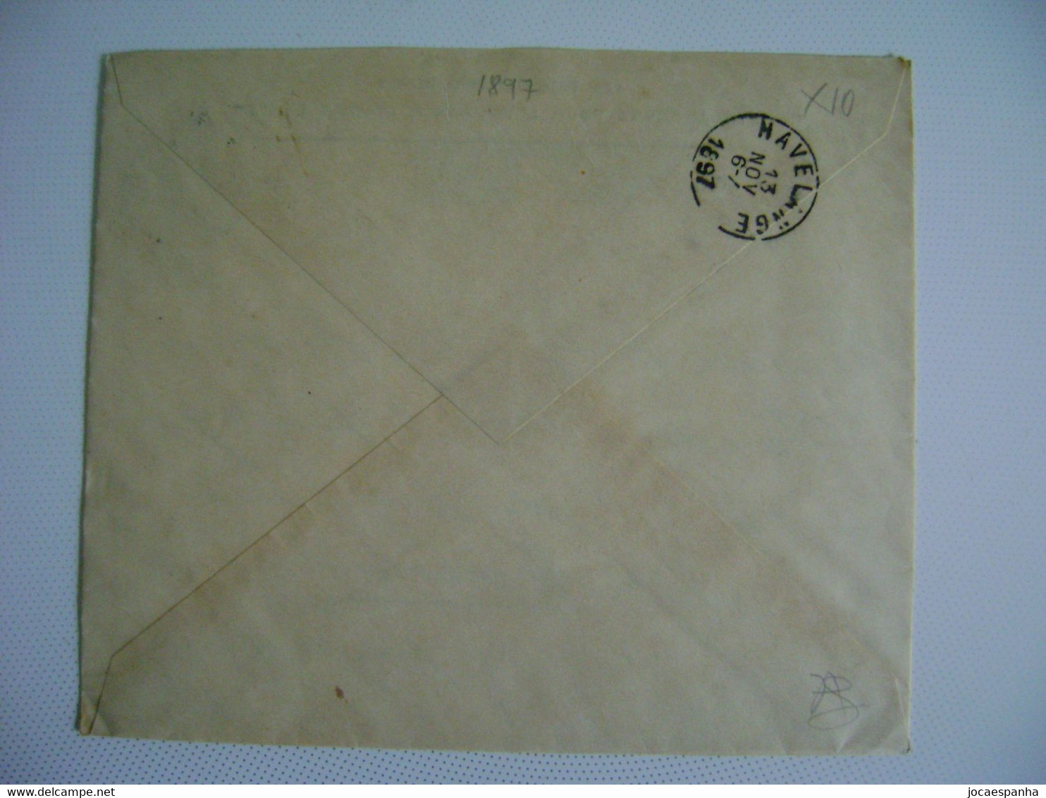 BELGIUM / BELGIQUE - ENVELOPE SENT FROM BRUXELLES (?) TO HAVELANGE WITH PERFIN IN 1897 IN THE STATE - 1863-09