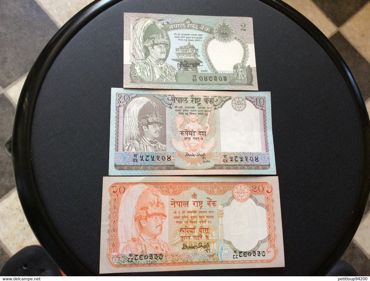 LOT 3 Billets  NÉPAL  *2 *10 *20 - Népal