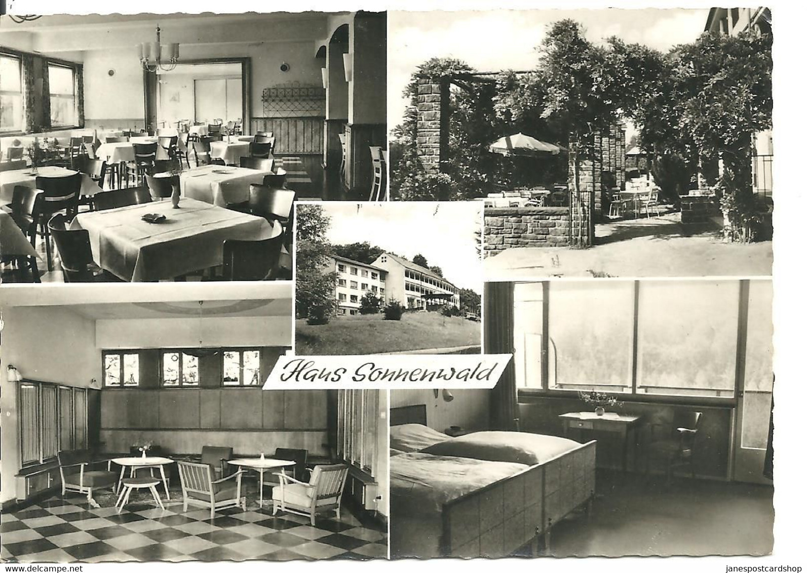 REAL PHOTOGRAPHIC POSTCARD - HAUS SONNENWALD RESTAURANT - MERZIG  - SAARLAND - GERMANY - Kreis Merzig-Wadern