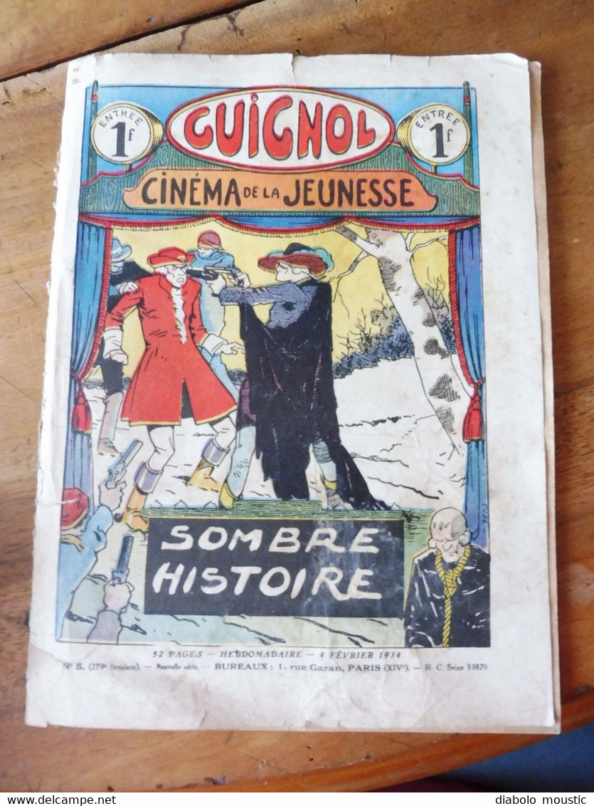 Année 1934 GUIGNOL Cinéma De La Jeunesse ..mais Pas Que ! (Sombre Histoire, Le Monstre Des Marécages ,  BD, Etc ) - Tijdschriften & Catalogi