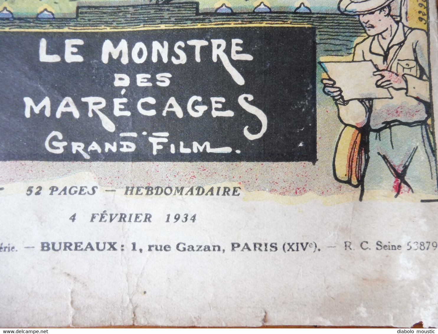 Année 1934 GUIGNOL Cinéma de la Jeunesse ..mais pas que ! (Sombre histoire, Le Monstre des marécages ,  BD, Etc )