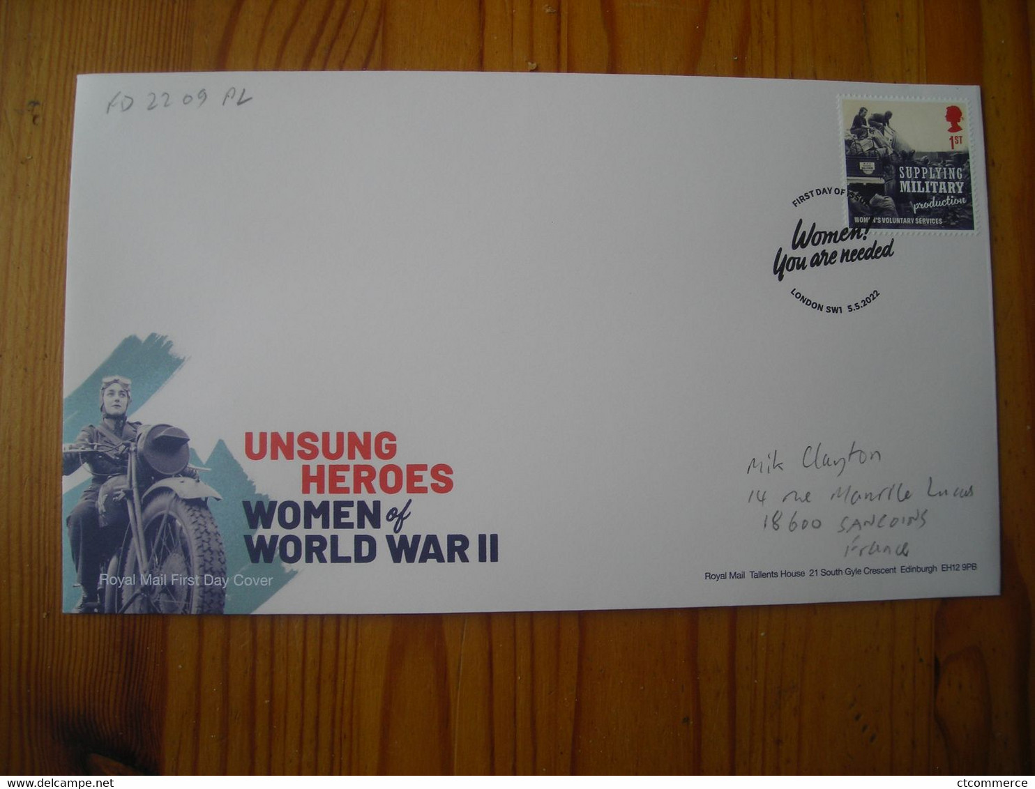 FDC Unsung Heroes Women Of World War II, Women's Voluntary Services Volontariat Féminin - 2021-... Dezimalausgaben