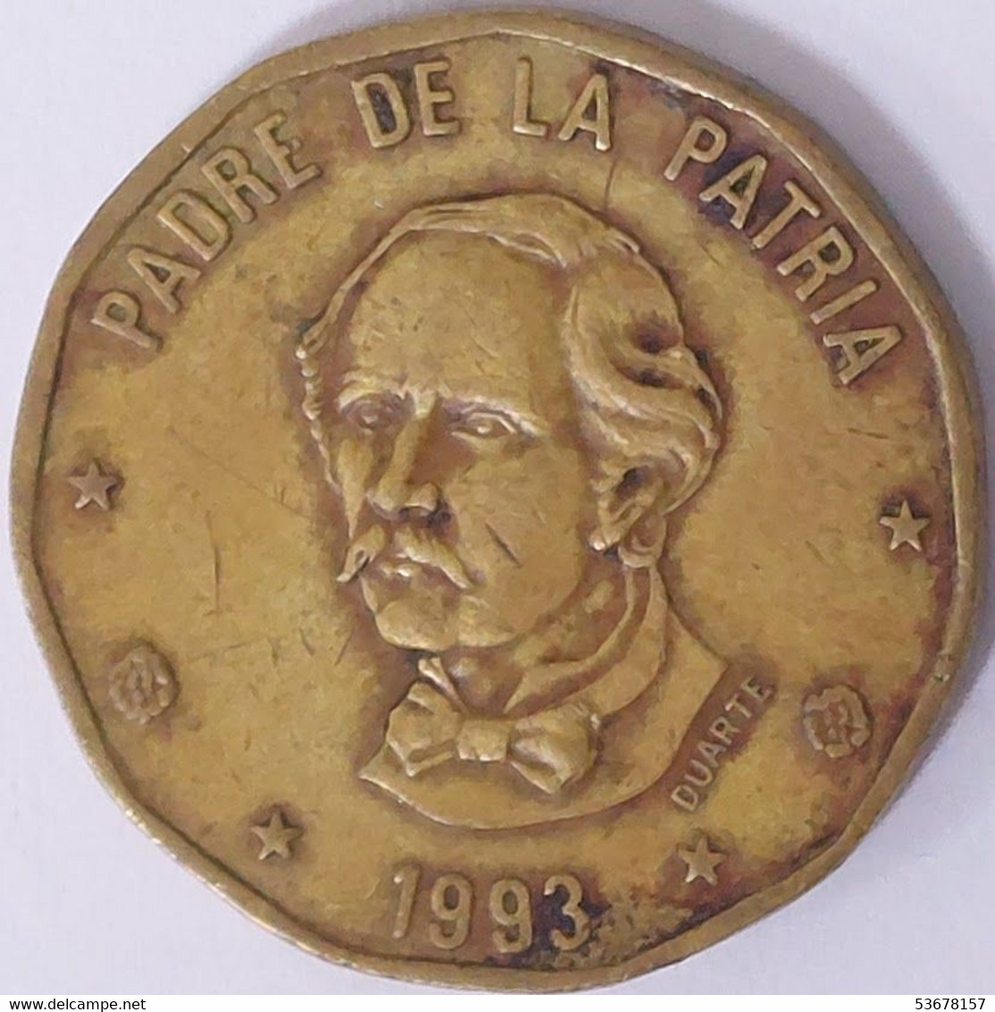 Dominican Republic - 1 Peso, 1993, KM# 80.2 - Dominicaine