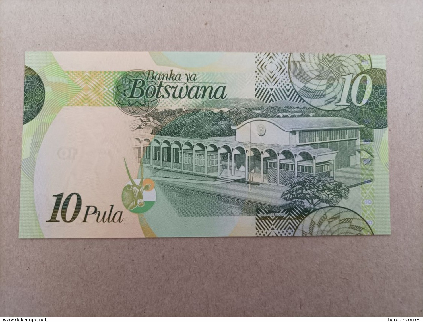 Billete De Botswana De 10 Pula, Año 2009 Serie AA, UNC - Botswana