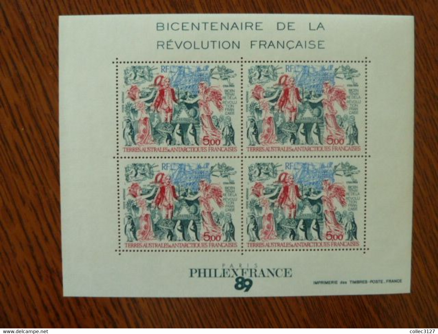 M12 - TAAF - Bloc YT No1 - Philexfrance 89 - Centenaire De La Révolution Française - N** MNH - Blokken & Velletjes