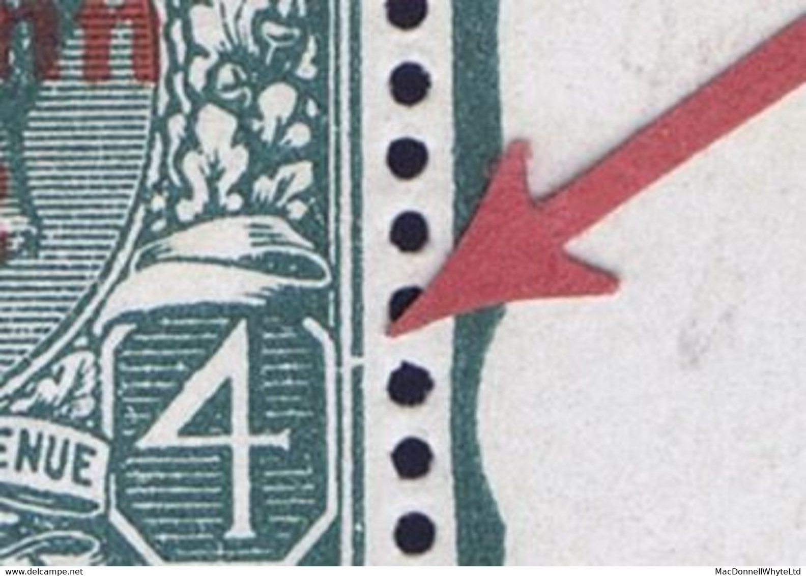 Ireland 1922-23 Thom Saorstat 4d Error "Accent Missing" R15/12 In A Marginal Block Of 4 Mint, Stamps Unmounted - Ungebraucht