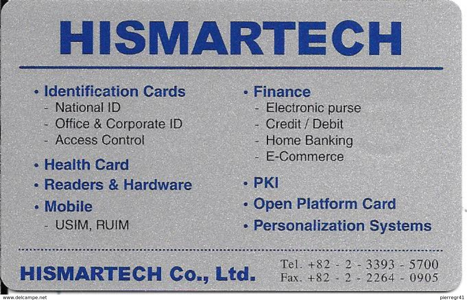 CARTE-PUCE-COREE SUD-DEMONSTRATION-HST-HISMARTECH-AROBASE-R°/V° Glacé- LUXE - Ausstellungskarten